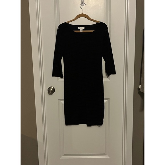 Motherhood Maternity Dresses & Skirts - Motherhood Maternity Black Knit Sheath Dress 3/4 Sleeve Size S